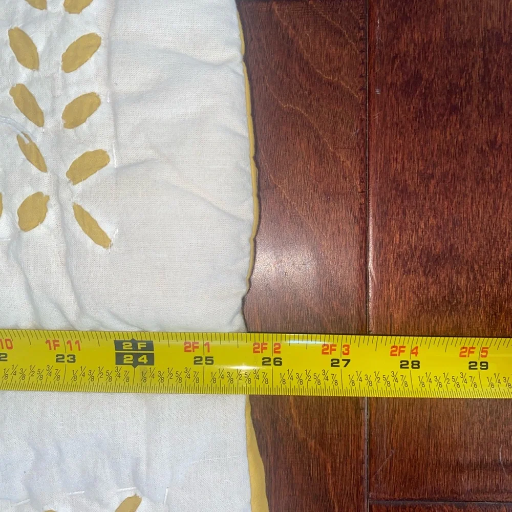 WEST ELM SUN FLOWER YELLOW AND WHITE CUT OUT OVERLAY SHAM PAIR